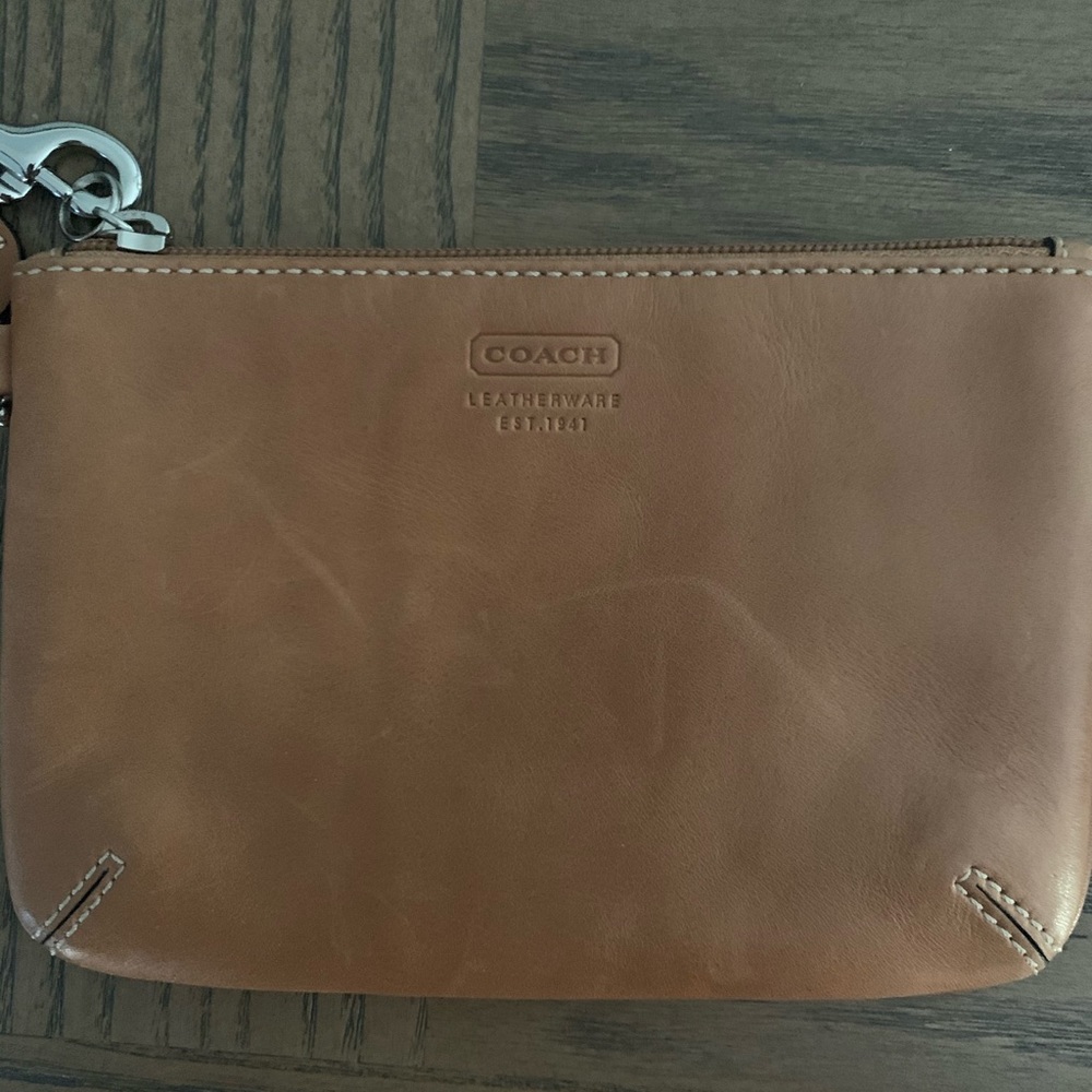 Coach leather wristlet